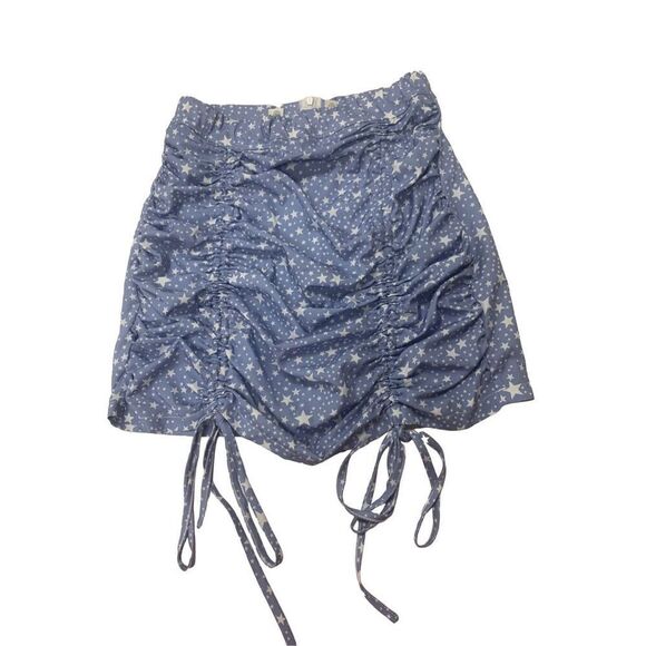 Star Patterned Ruched Skirt - Picture 1 of 5